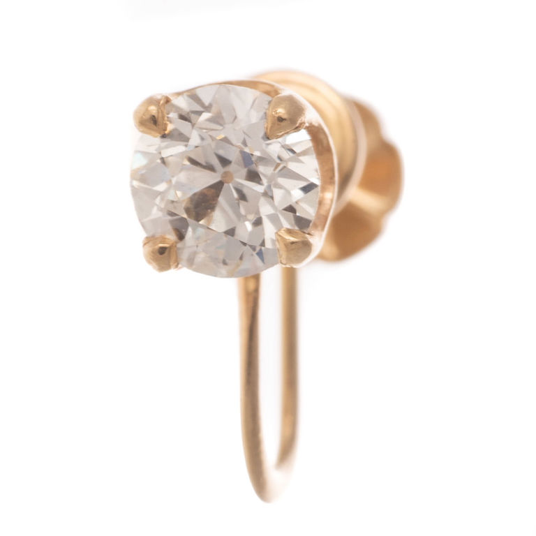 14k Yellow Gold Diamond Earrings