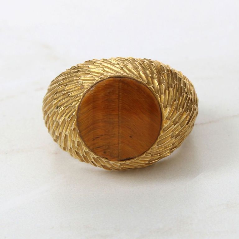 18k Yellow Gold Tiger's Eye Ring