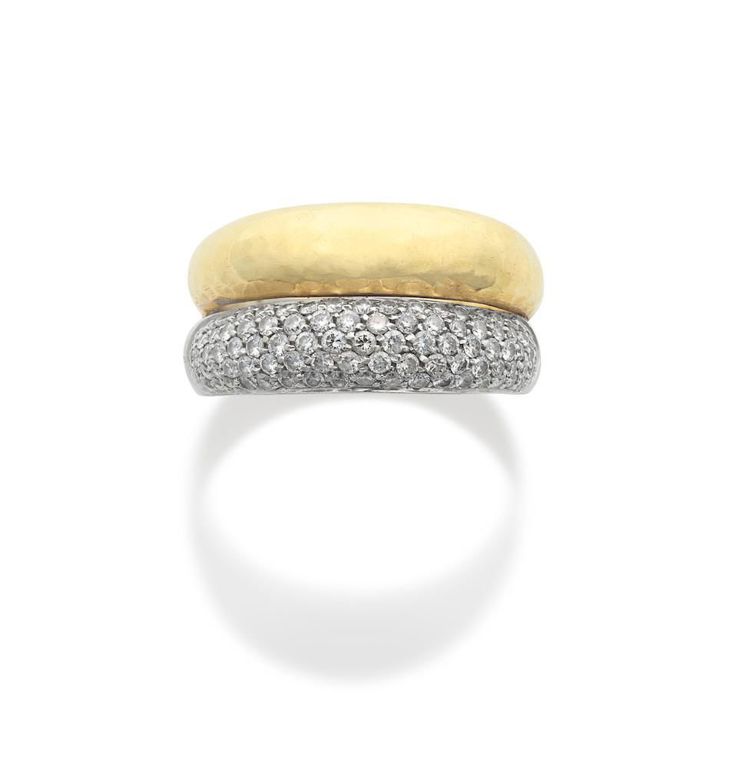 18k Yellow and Rose Gold Diamond Ring