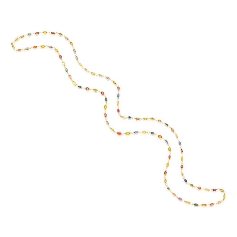 6k Gold Sapphire Necklace