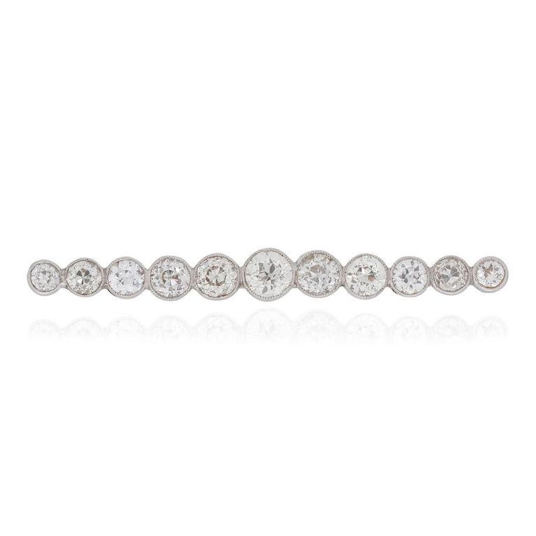 Diamond Line Brooch
