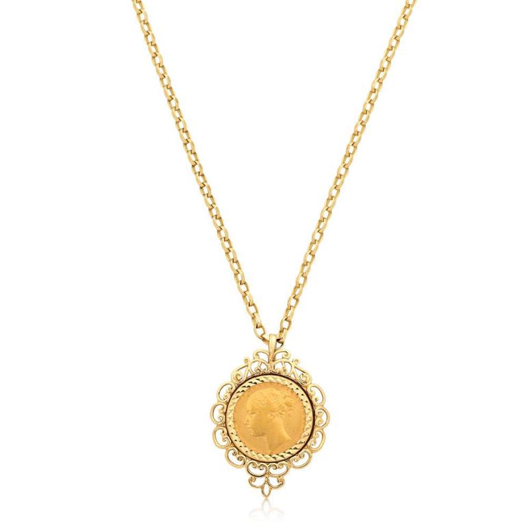9k Gold Sovereign Pendant/Necklace