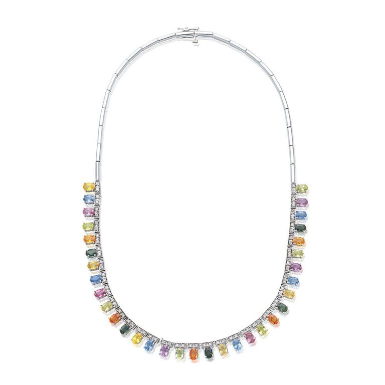 Sapphire and Diamond Necklace