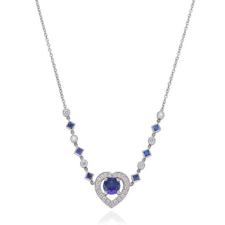 Sapphire and Diamond Necklace
