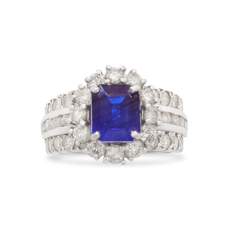 Sapphire and Diamond Ring