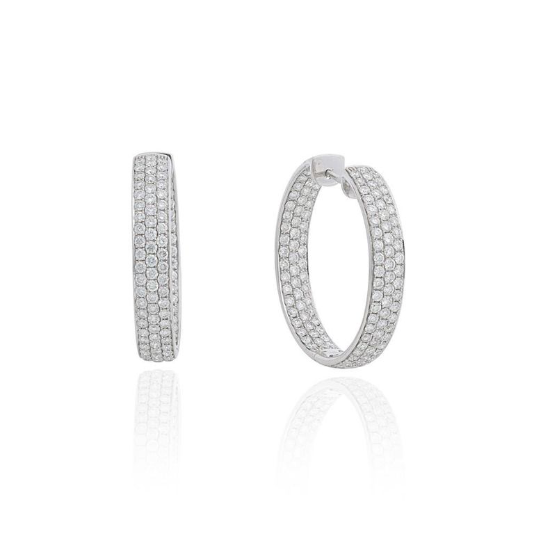 Diamond Hoop Earrings