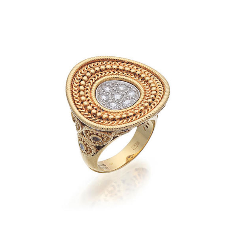 17k Yellow Gold Diamond Ring