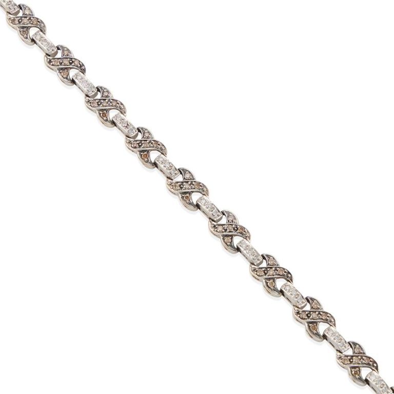 18k Gold Diamond and Colored Diamond Bracelet