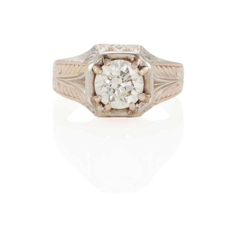 14k White Gold Diamond Ring
