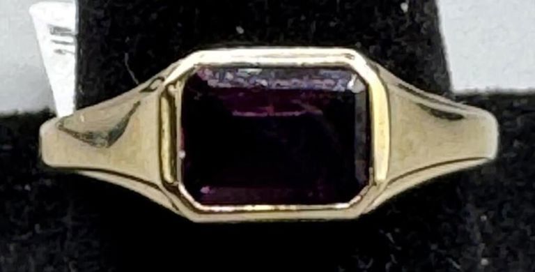 14k Yellow Gold Rhodolite Ring