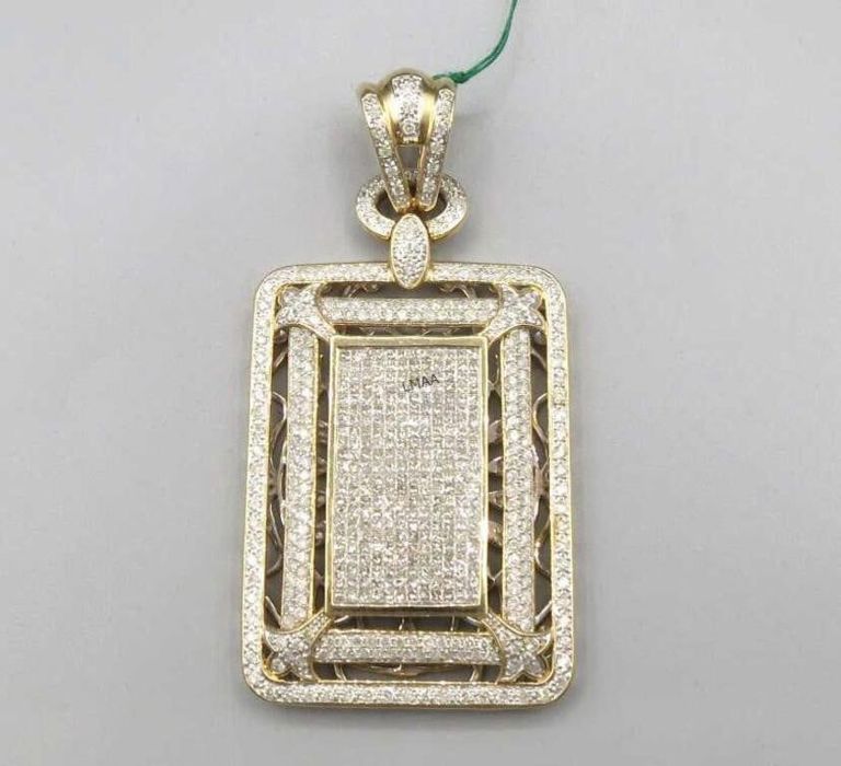 14k Yellow Gold Diamond Pendant