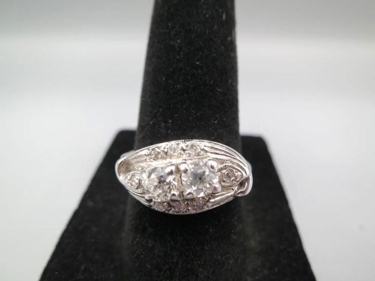 14k White Gold Diamond Ring