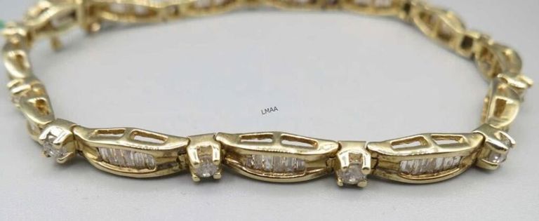 10k Yellow Gold Diamond Bracelet