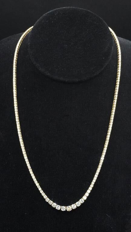18k Yellow Gold Diamond Necklace