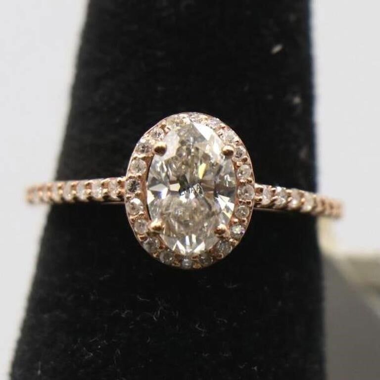 10k Rose Gold Diamond Ring