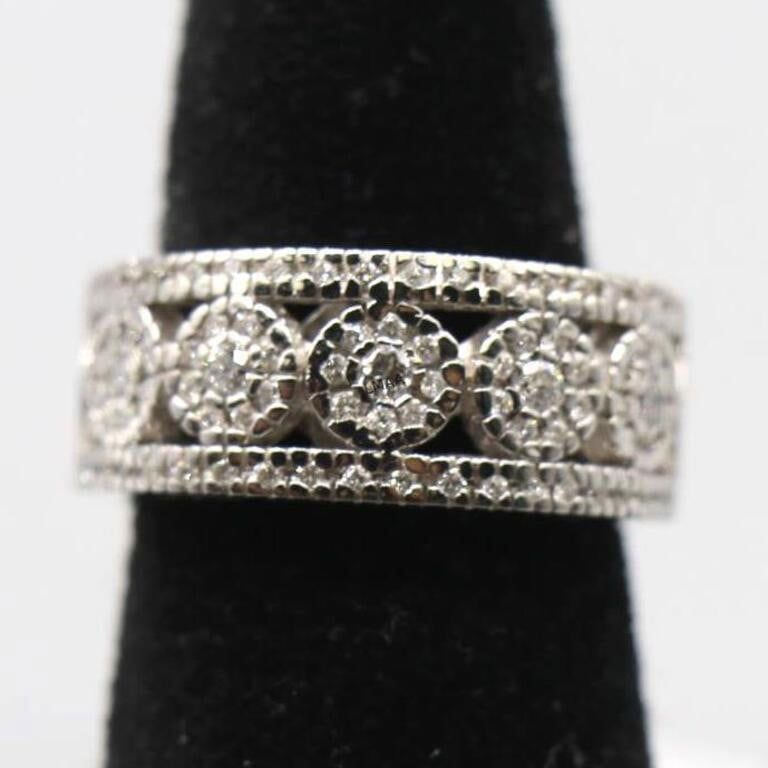 18k White Gold Diamond Openwork Ring