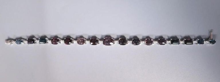 900 Platinum Spinel and Diamond Bracelet