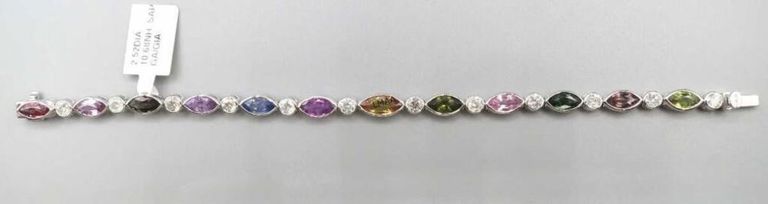 950 Platinum Sapphire and Diamond Bracelet