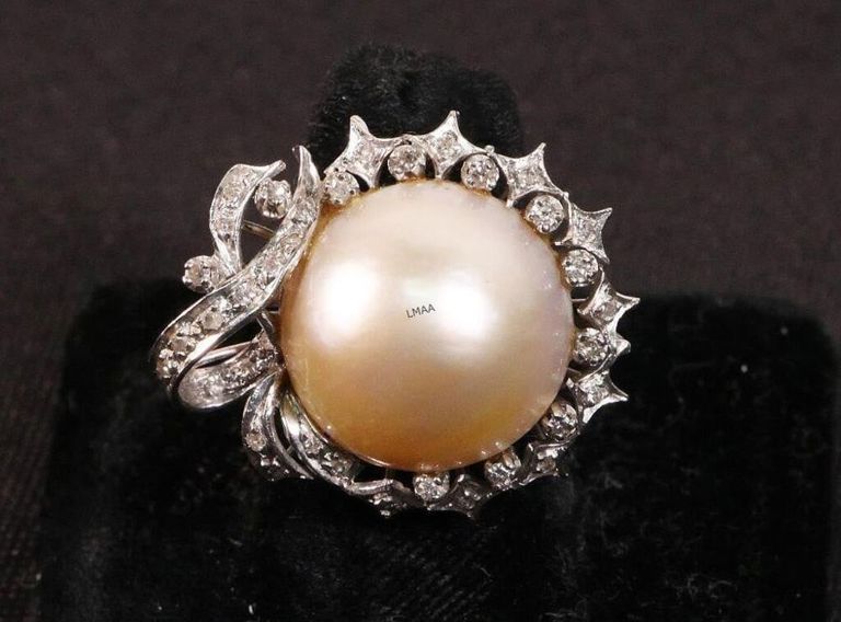 Pearl and Diamond Ring