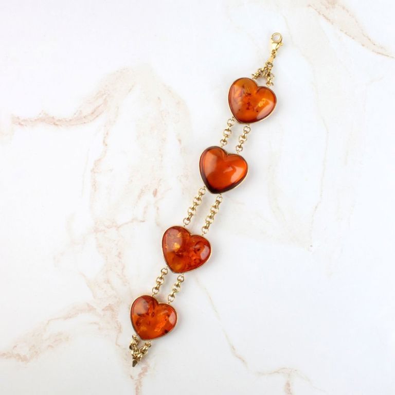 18k Yellow Gold Amber Bracelet