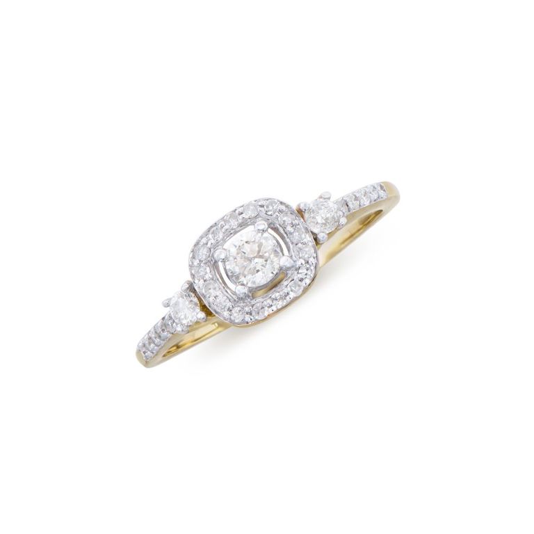 14k Yellow Gold Diamond Ring