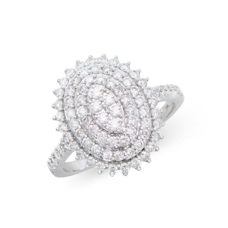 14k White Gold Diamond Ring