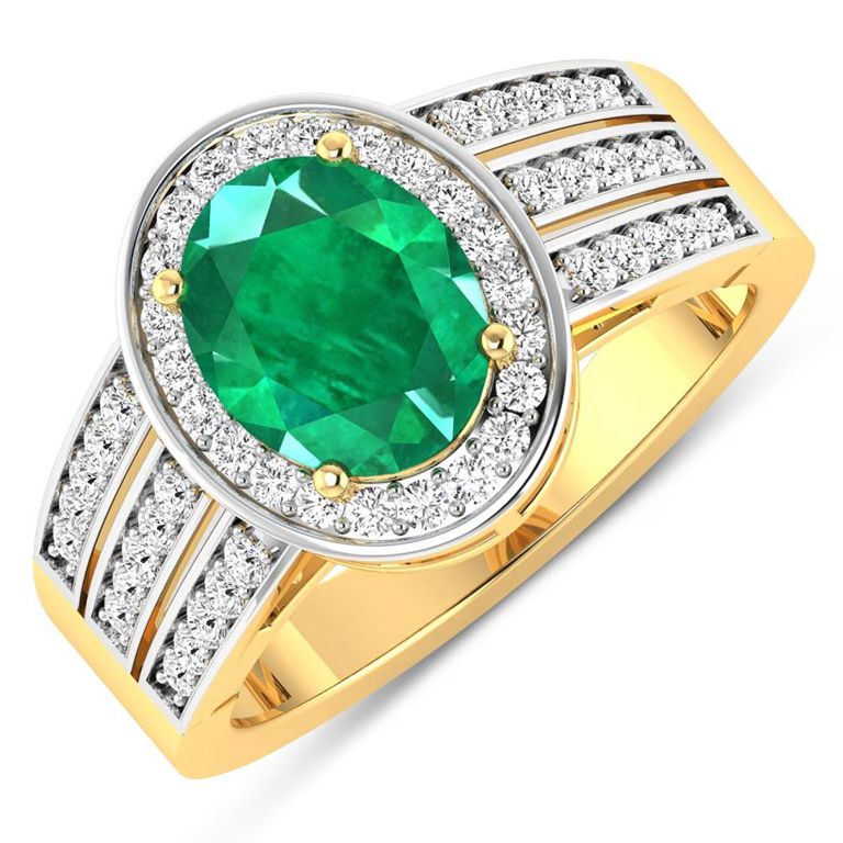 Emerald and Diamond Ring