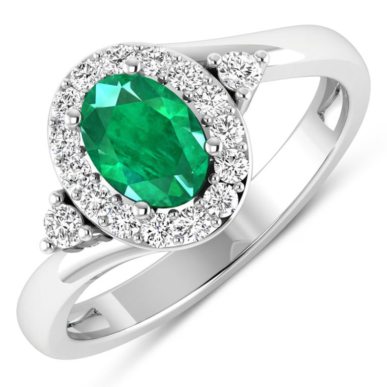 Emerald and Diamond Ring