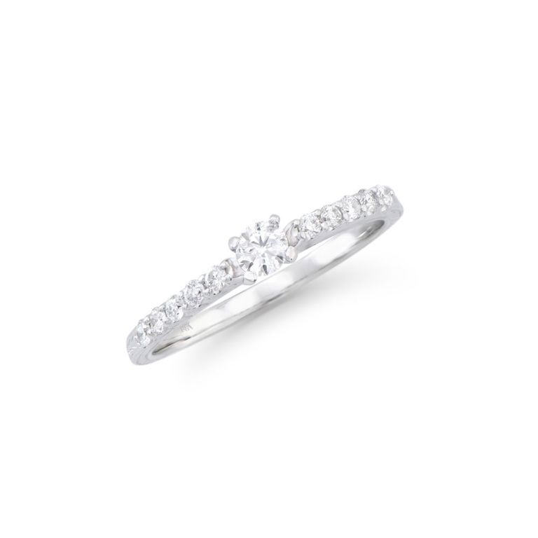 14k White Gold Diamond Ring