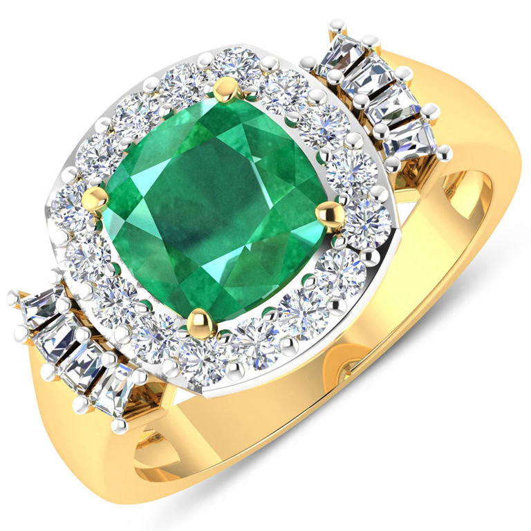 Emerald and Diamond Ring