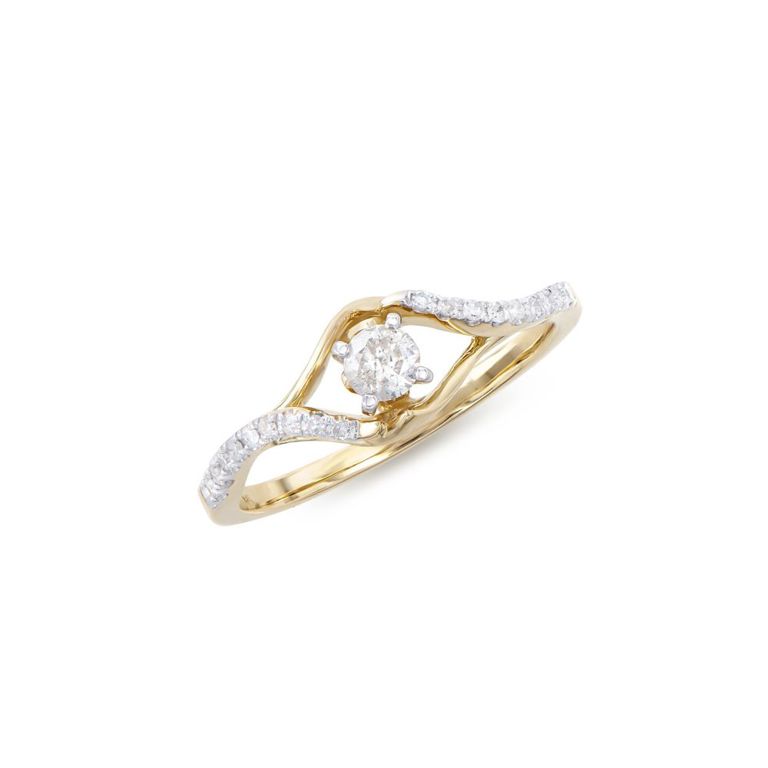 14k Yellow Gold Diamond Ring