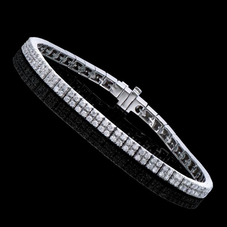 14k White Gold Diamond Bracelet