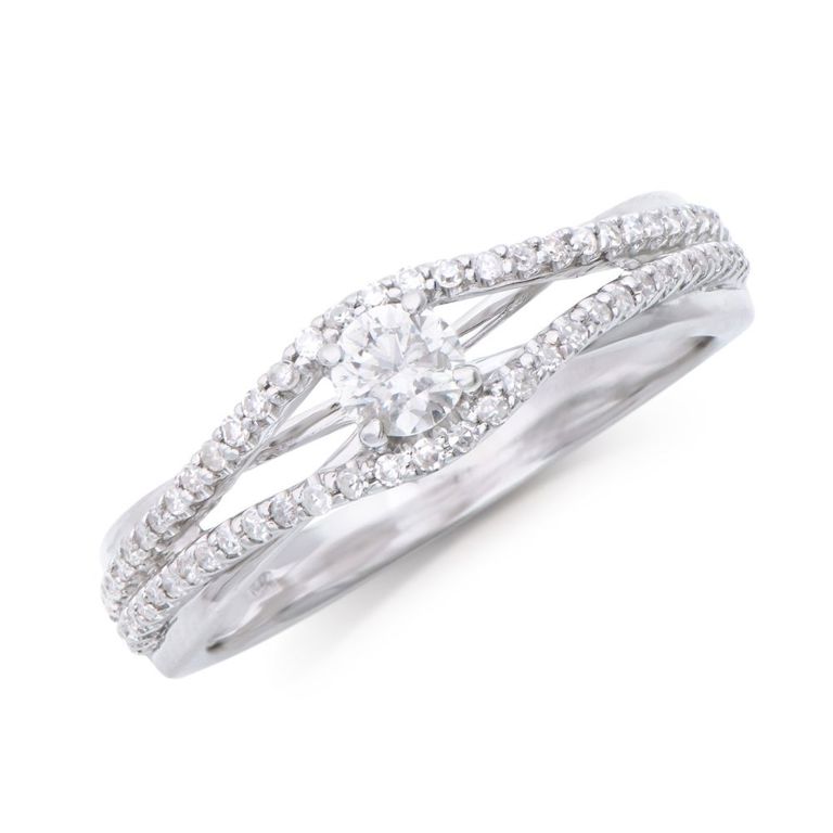 14k White Gold Diamond Ring