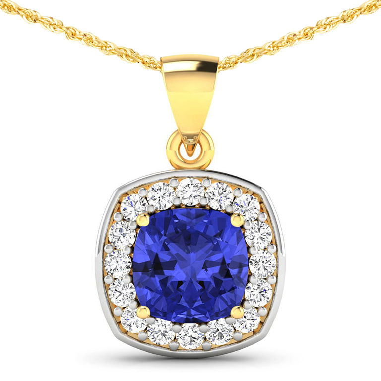 Tanzanite and Diamond Pendant Necklace