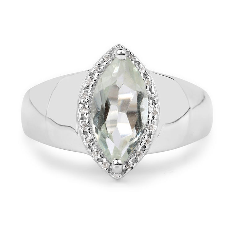 Green Amethyst and Topaz Ring