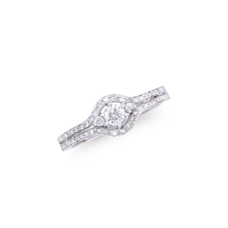 14k White Gold Diamond Ring