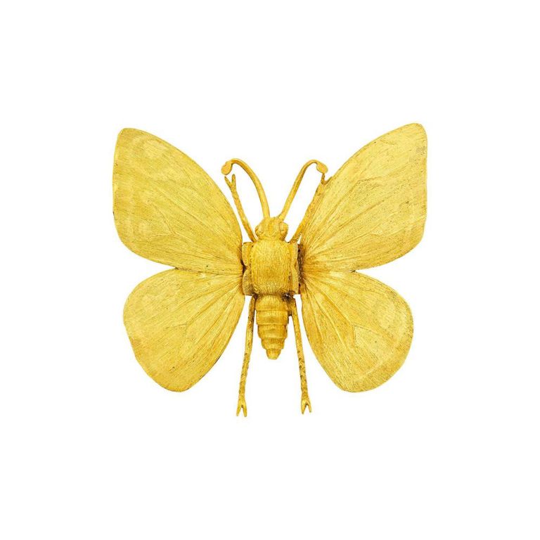 18k Gold Butterfly Brooch