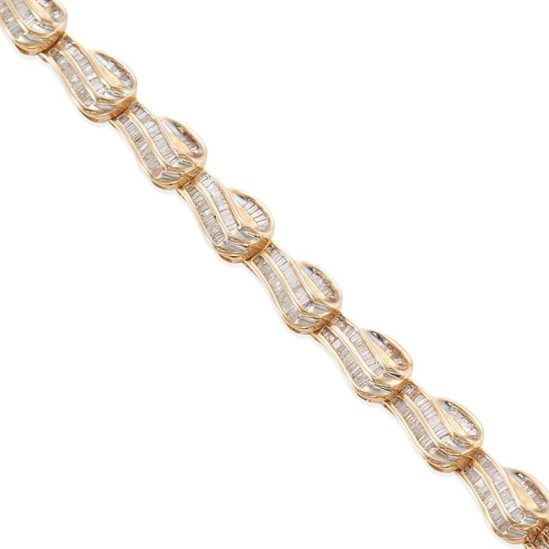 14k Yellow Gold Diamond Bracelet