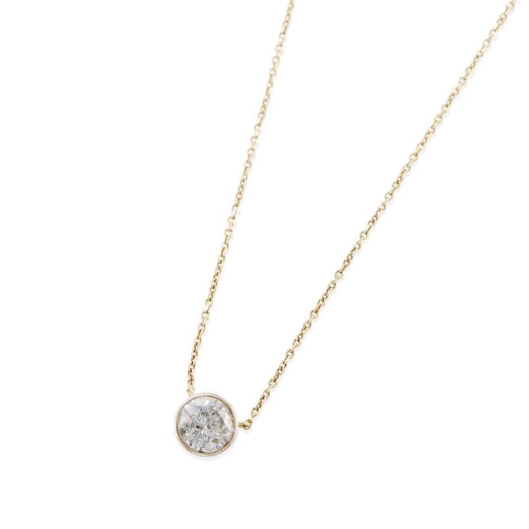 14k Gold Diamond Pendant Necklace