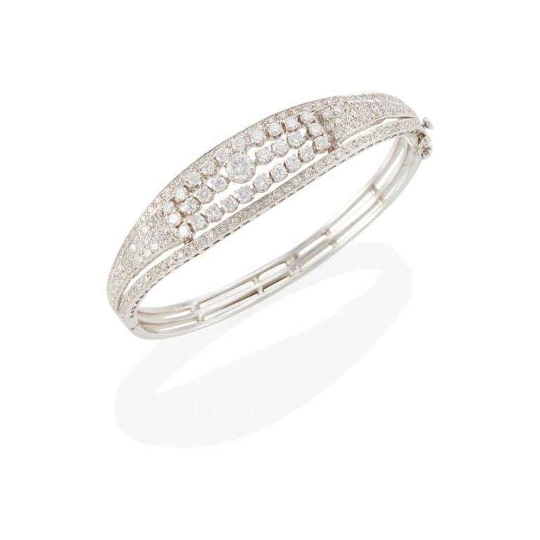 14k White Gold Diamond Bracelet