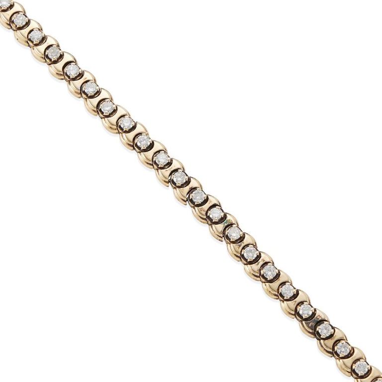 14k Yellow Gold Diamond Bracelet