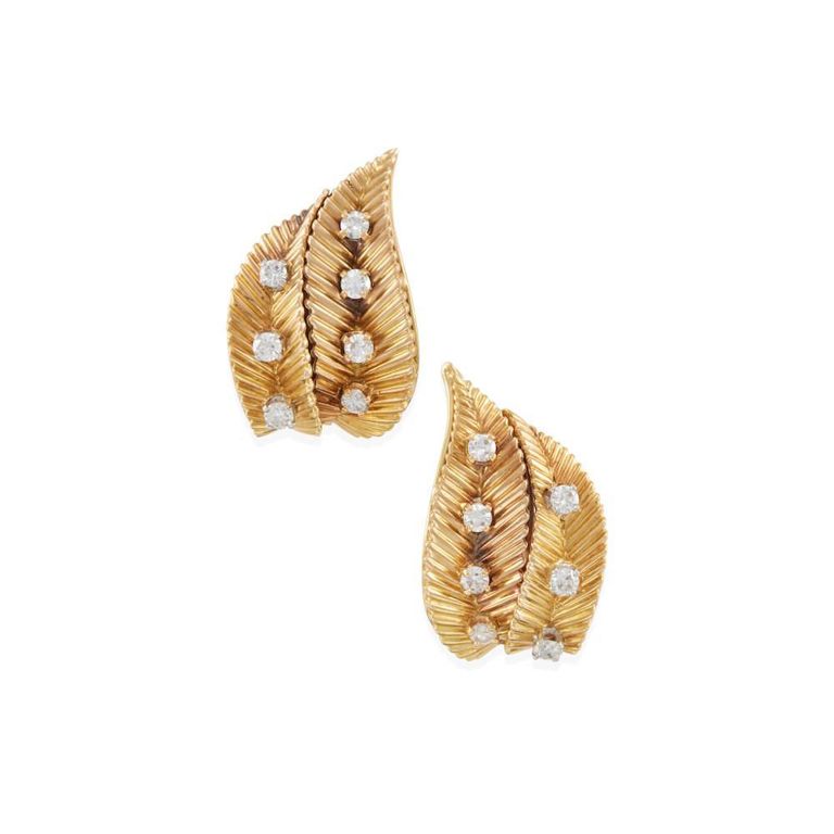 18k Yellow Gold Diamond Earrings