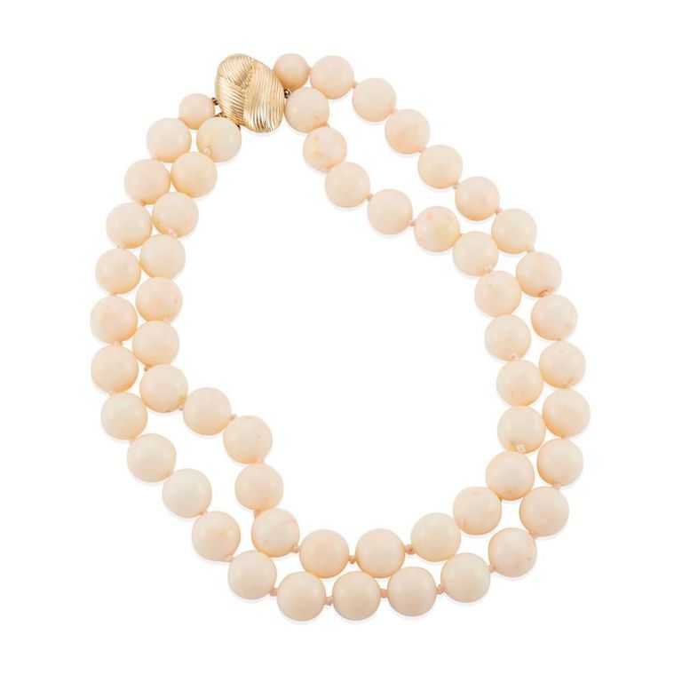 14k Yellow Gold Coral Necklace