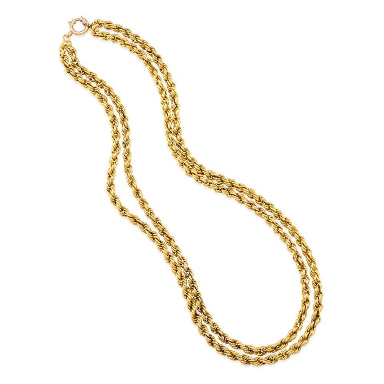 20k Gold Double Rope Chain Necklace