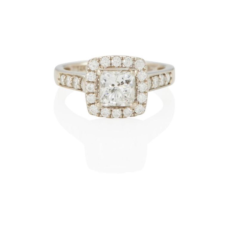 14k White Gold Diamond Ring