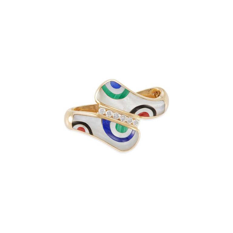 14k Gold Diamond and Gemstone Pendant