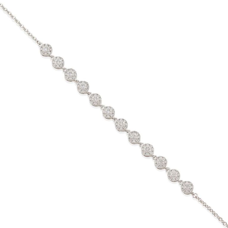 14k White Gold Diamond Bracelet