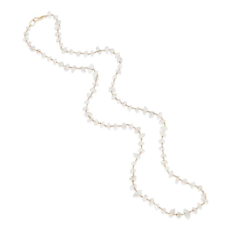 18k Yellow Gold Quartz Necklace