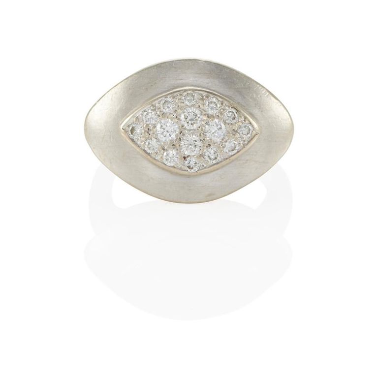 14k White Gold Diamond Ring