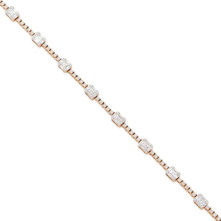 18k Rose Gold and Diamond Bracelet